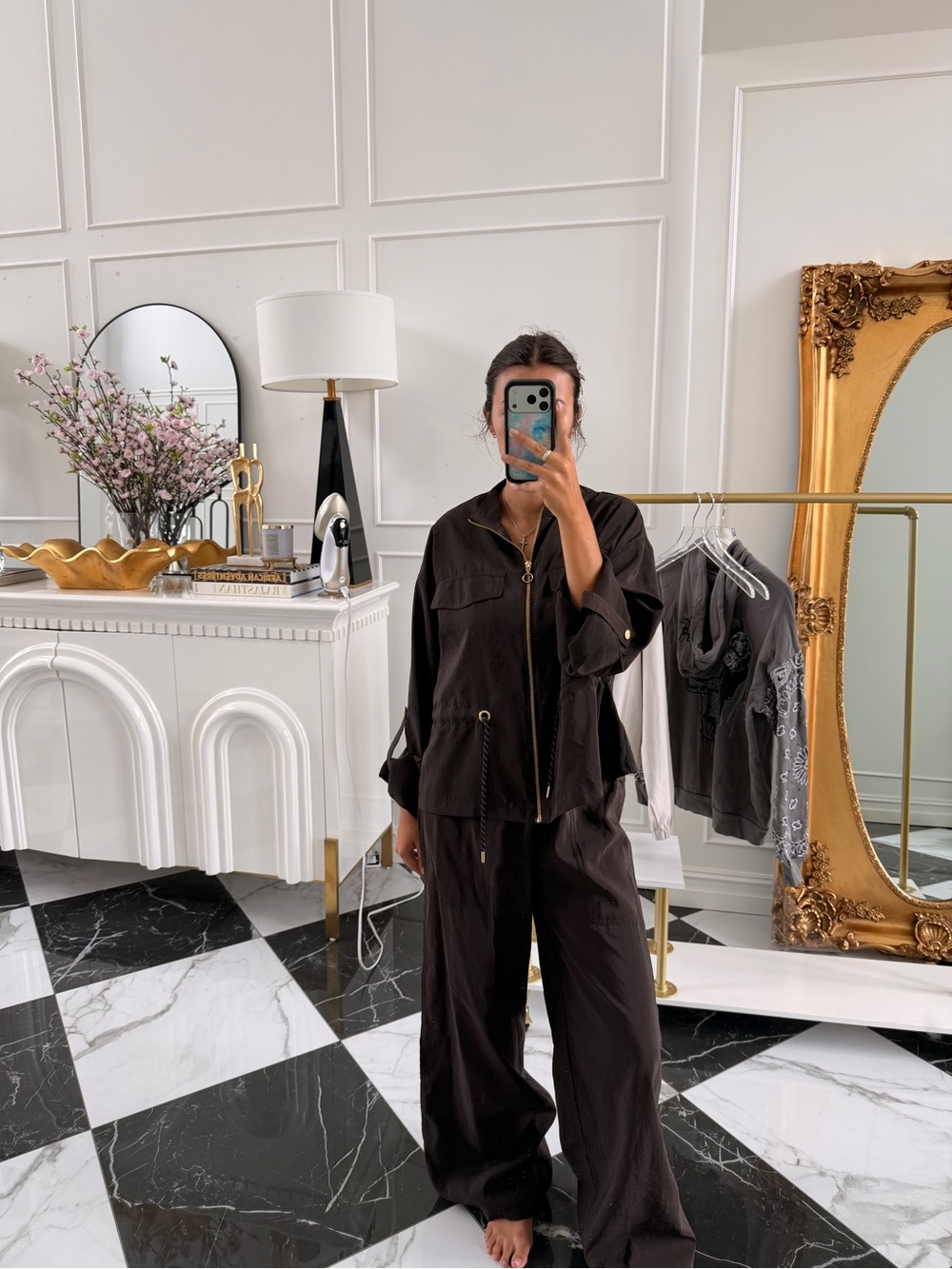 Zara brown zip up jacket